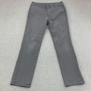 Bonobos Pants Men Size 33x31 (actual) Slim Fit Flat Front Chino Gray